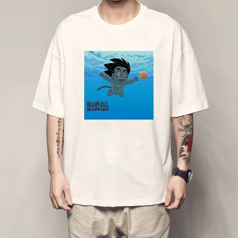 Camiseta para hombre Dragon Ball última lengua Little Goku camiseta bañadores verano mujer Top de manga corta Garin Fairy Peach ropa blanca