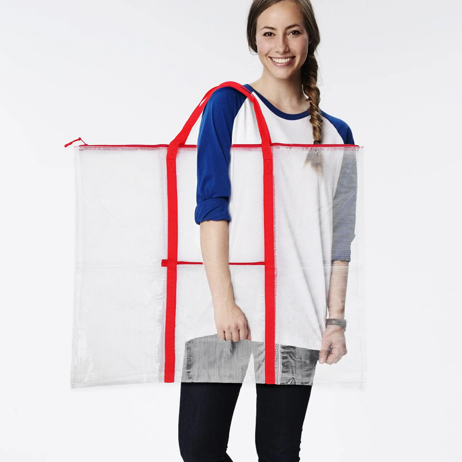 

Drawing Board Bag Transparent Art Supply Bag with Handles Portable Poster Board Holder for Artists Painting Paper Pouch Storage