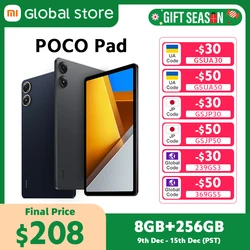 POCO Pad планшет 8 Гб 256 ГБ 33 Вт 10000 мАч Snapdragon 7s Gen 2 Восьмиядерный 12,1 ''120 Гц 2,5 K дисплей