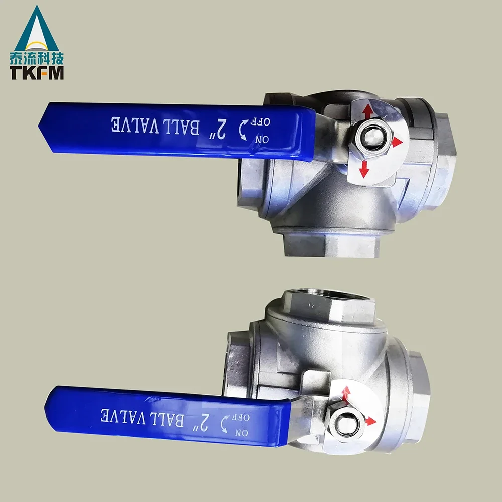 suppliers manual ss316 material 2 inch dn 50 pn16 stainless steel 3 way ball valve