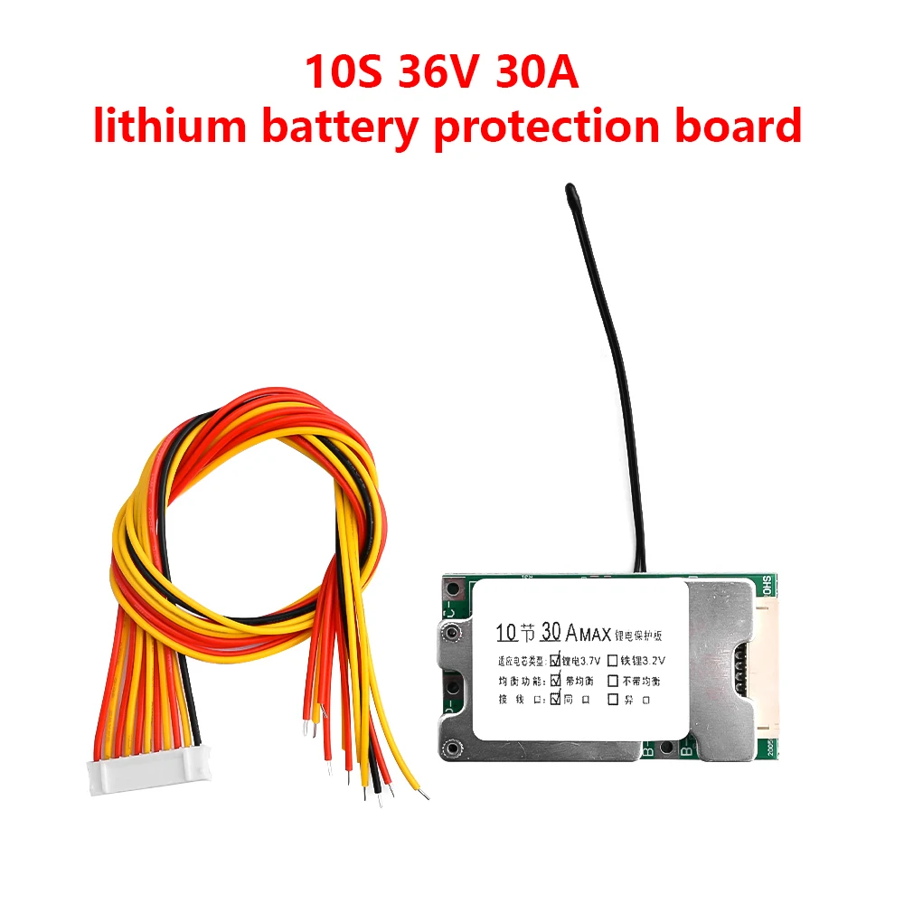 

10S 36V 30A Lithium Battery Charge Board Battery Balanced Protection Board Li-ion Cell Balancer for Electric Car