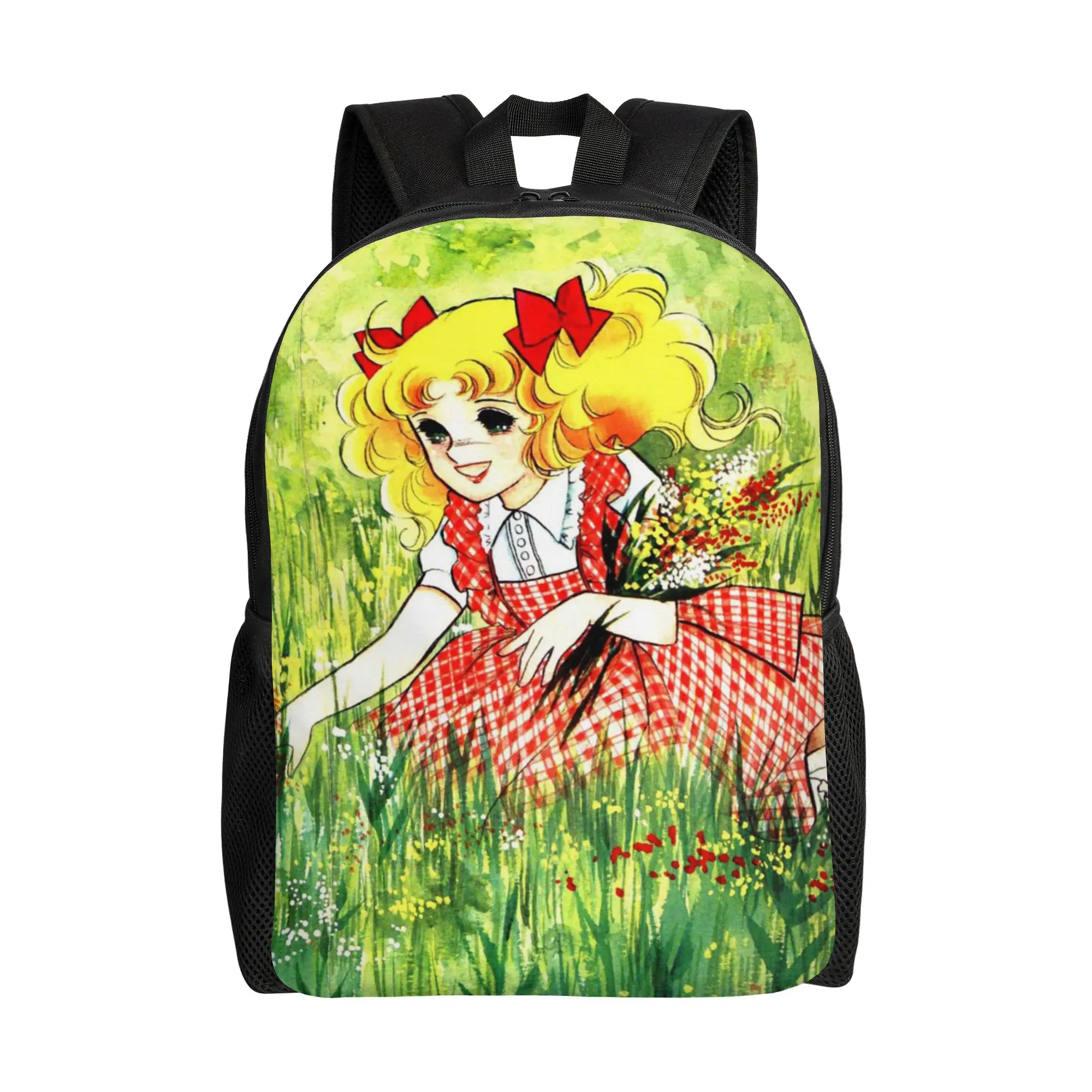 

Повседневный рюкзак Candy Candy в стиле аниме, японский рюкзак Kawaii для студентов и работы, для мужчин и женщин, для ноутбука, из холщовой ткани