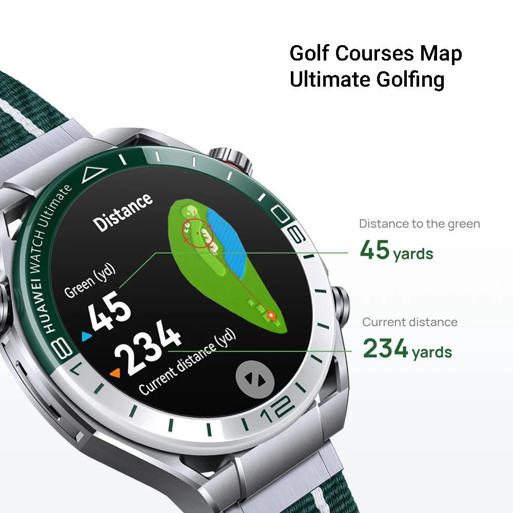 ساعات هواوي HUAWEI  WATCH Ultimate الذكية للرجال، معدن سائل يعتمد على الزركونيوم، تحليل تخطيط القلب، ساعة جولف، iOS وAndroid، حتى 14 يومًا