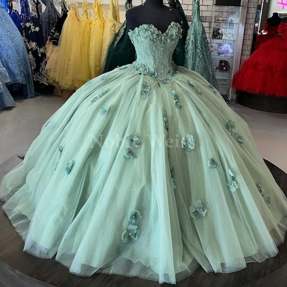 

3D-цветочные платья Quinceanera, милое бальное платье Sweet 16, длинные платья на заказ