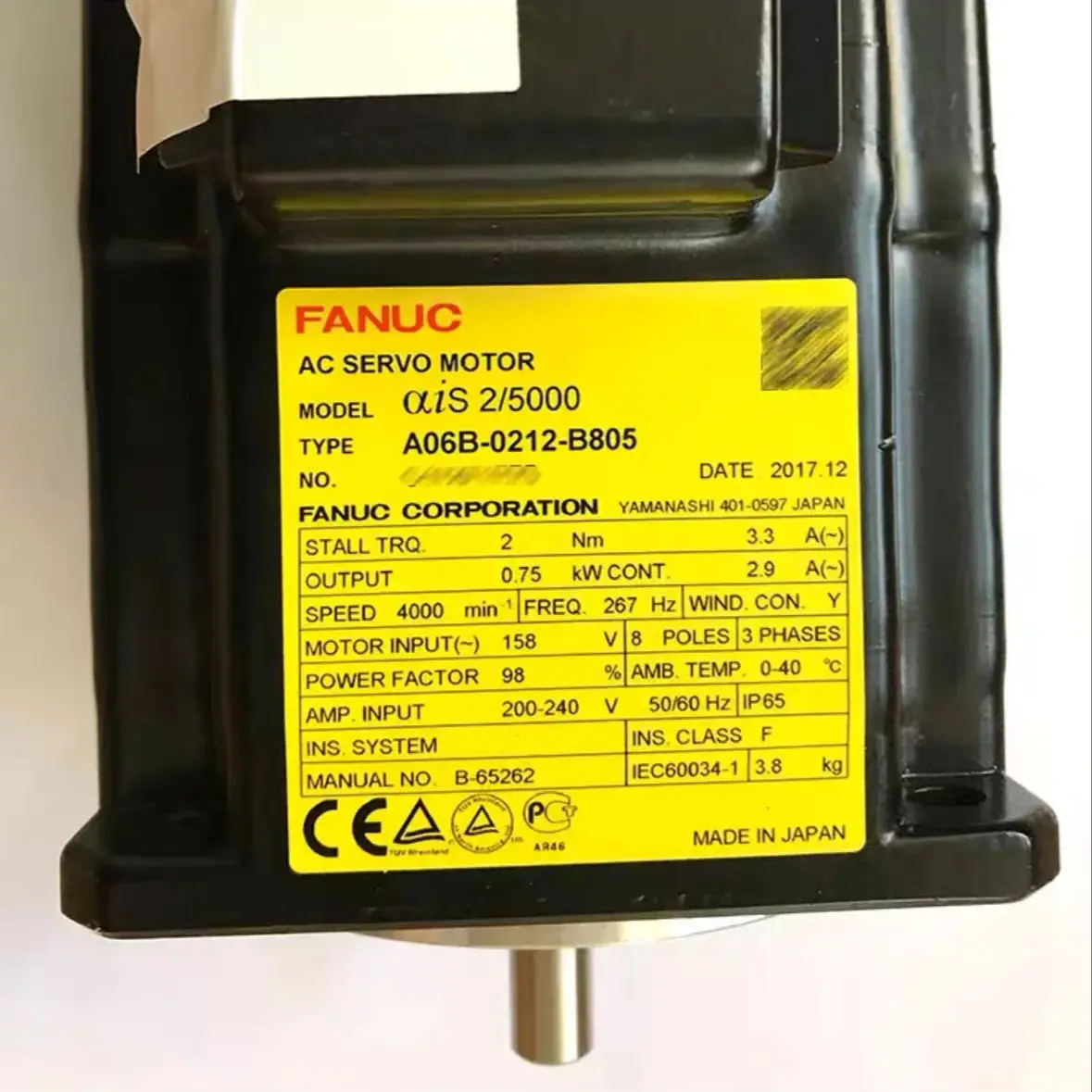 

A06B-0212-B805 New Fanuc Motor IN STOCK Fast ship