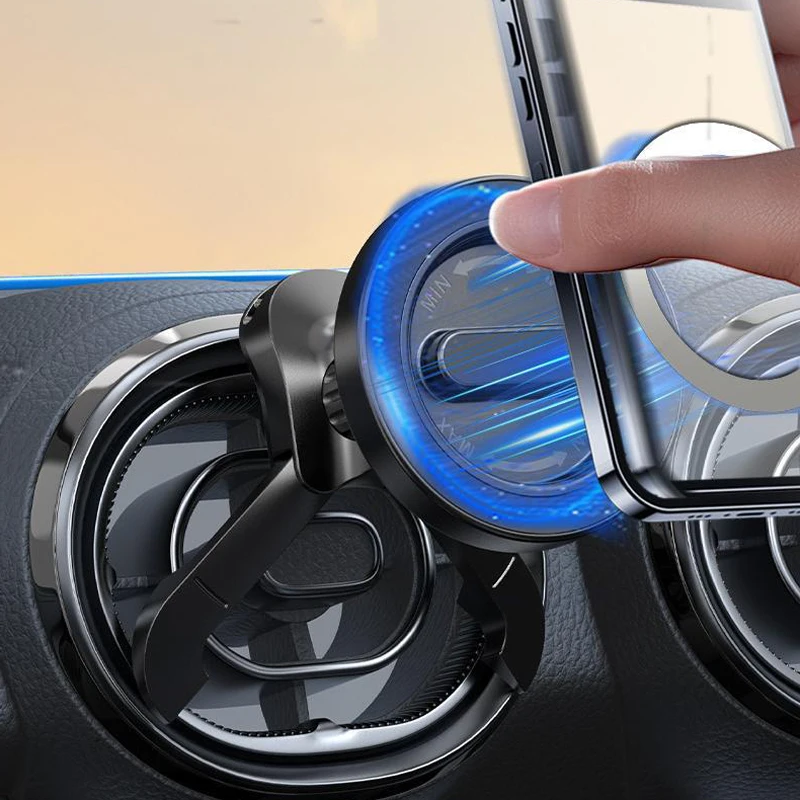 Magnetische Auto-Lüftungshalterung für Handys mit N52 Starken Magneten, Handyhalterung für MagSafe iPhone 17 16 Samsung – Detail 2