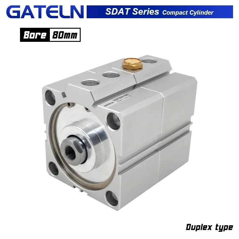 SDAT80 series Duplex type Double acting pneumatic compact air cylinder