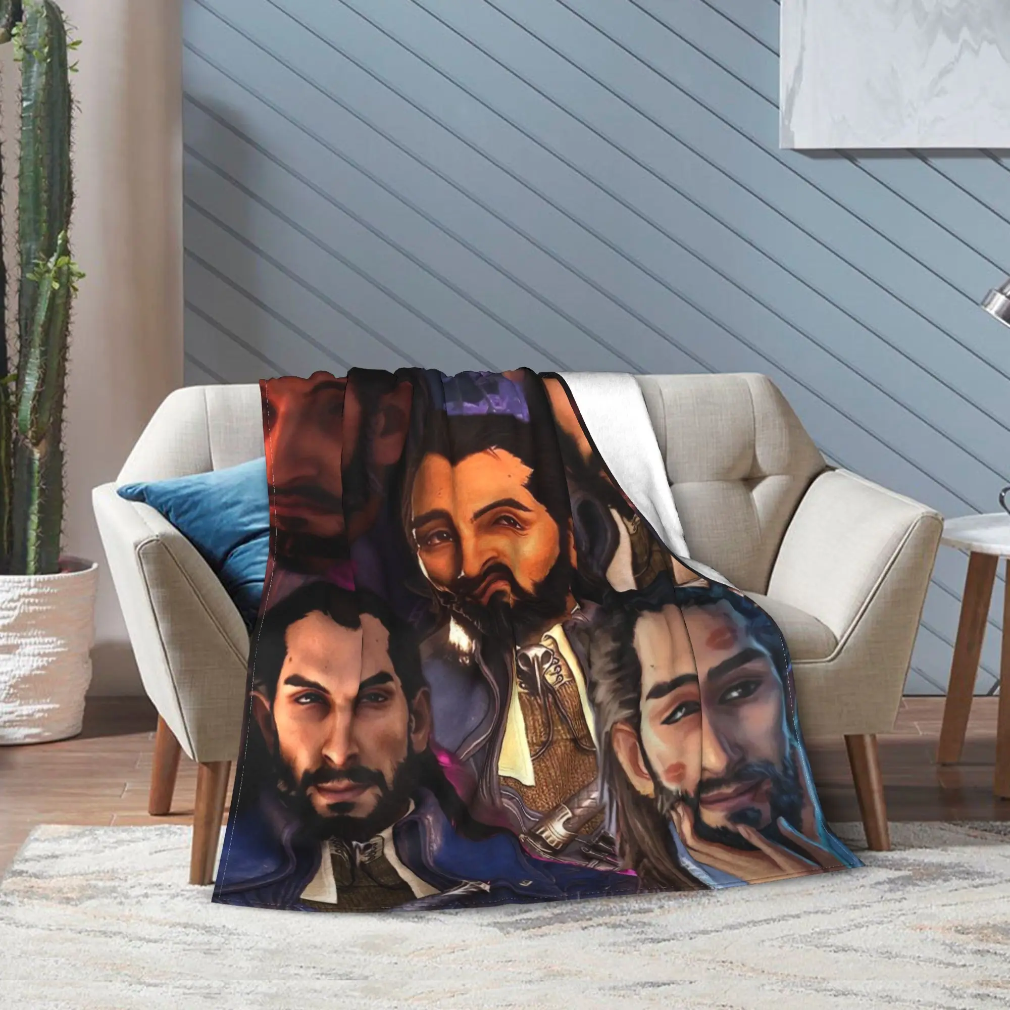 드래곤 에이지 베일가드 루카니스 델라모르테 담요 플리스 재미있는 따뜻한 담요 가정용 사계절 야외용