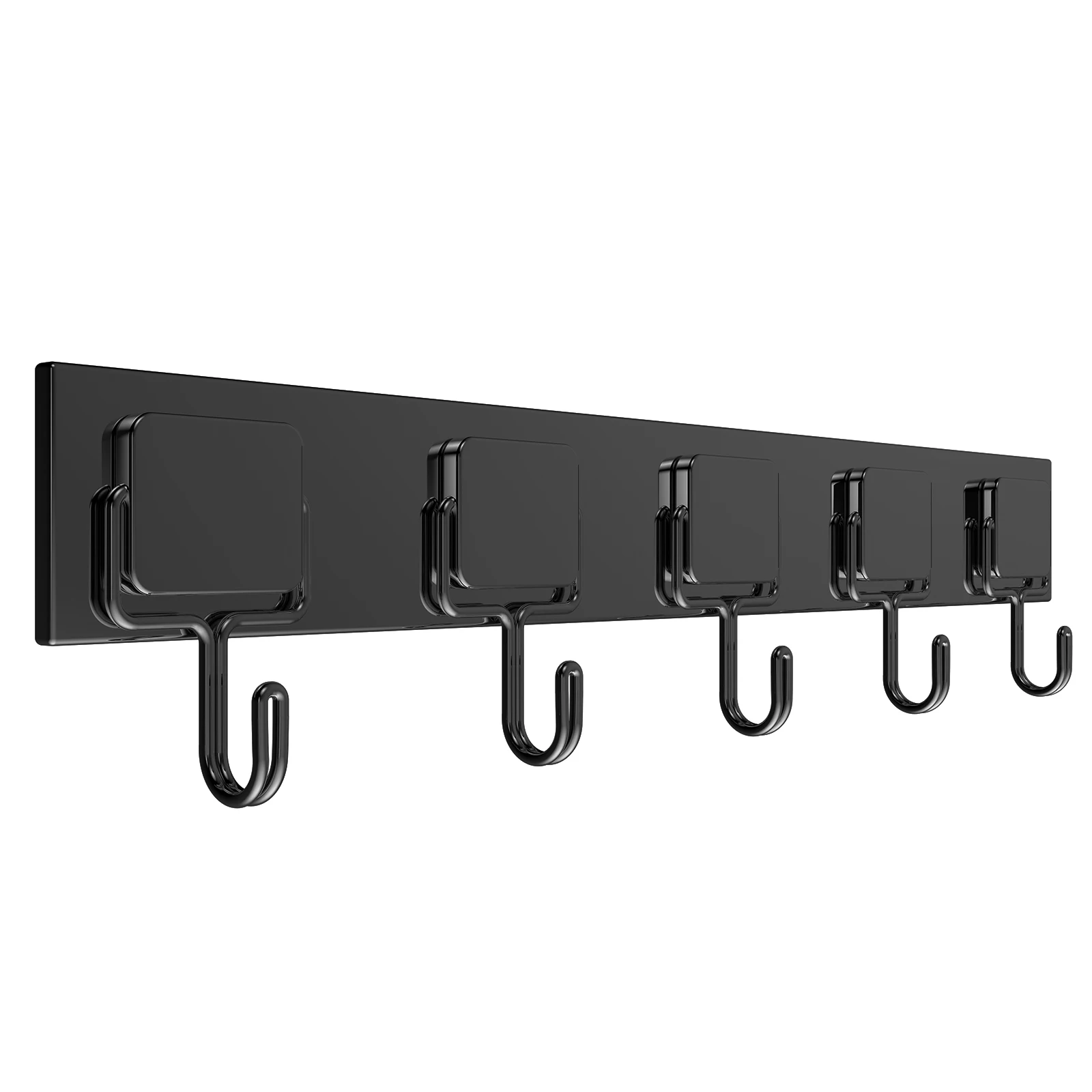 

Magnetic Hooks, Strong Magnet Hook, Heavy Duty Magnet Coat Rack with 5 Metal Hooks for Metal Door, ,Kitchen, Refrigerator, Black