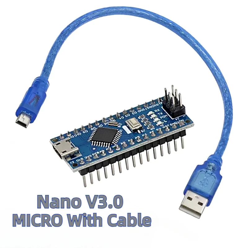 Nano V3.0 ATMEGA328P Improved Welded TYPE-C MICRO MINI Interface with Cable Wire for Arduino