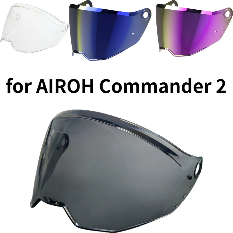 

Motorcycle Helmet Visor for AIROH Commander 2, Black Silver Windshield Replacement Lens, Helmet Accessories