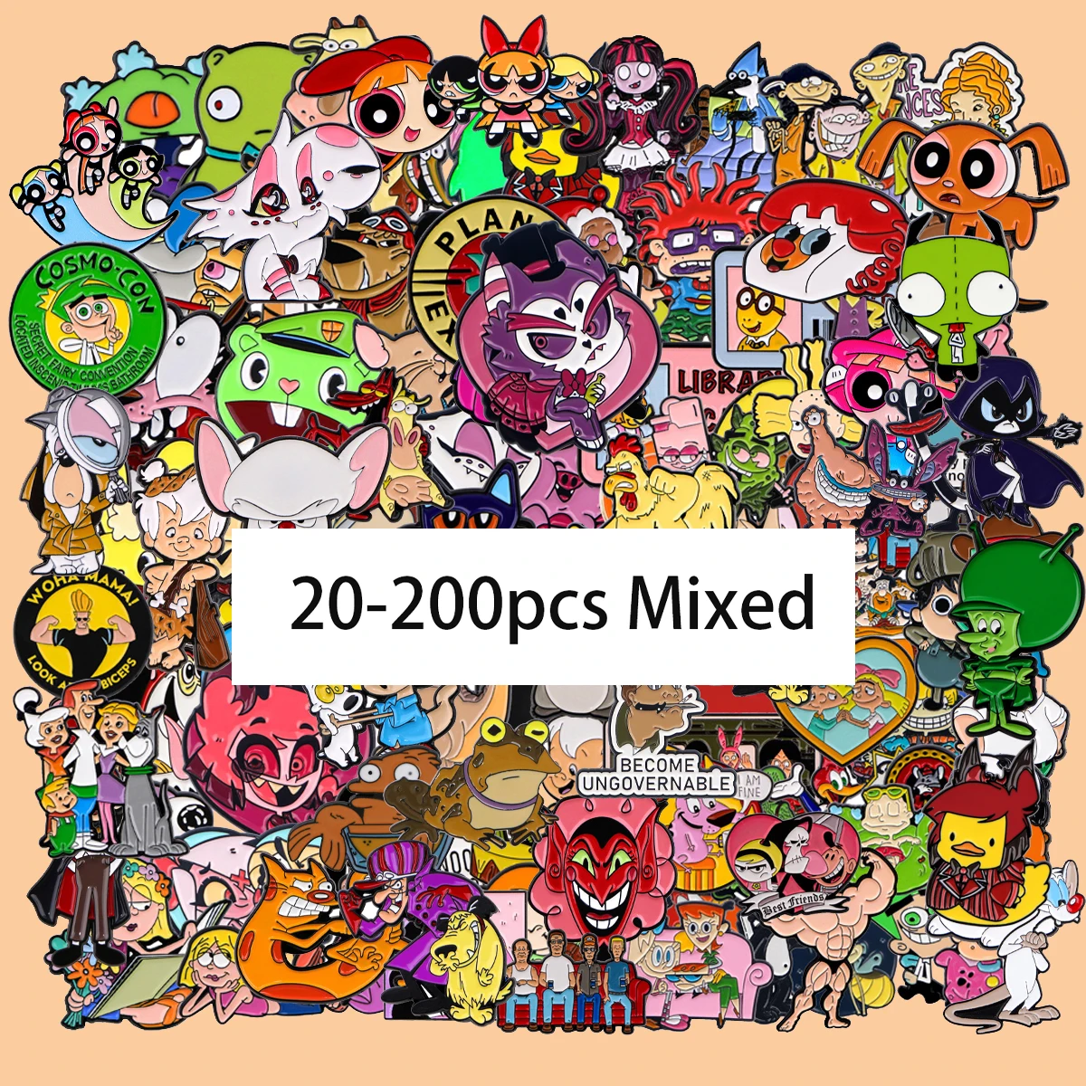 

20-200pcs/set Mixed Cartoon Animal Enamel Pins Cute Brooches Badge on Backpack Clothing Fashion Accessories Friends Gifts