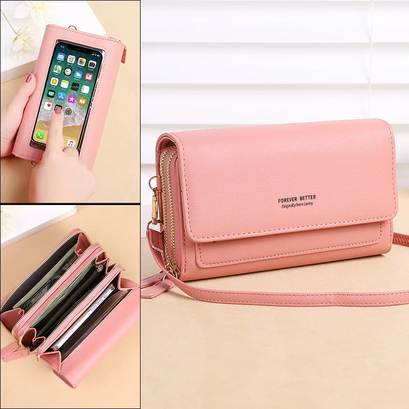 Crossbody Bags for Women Touch Screen CellPhone Bag Lady Coin Purse Card Holder Messenger Shoulder Handbag Female Wallet Clutch