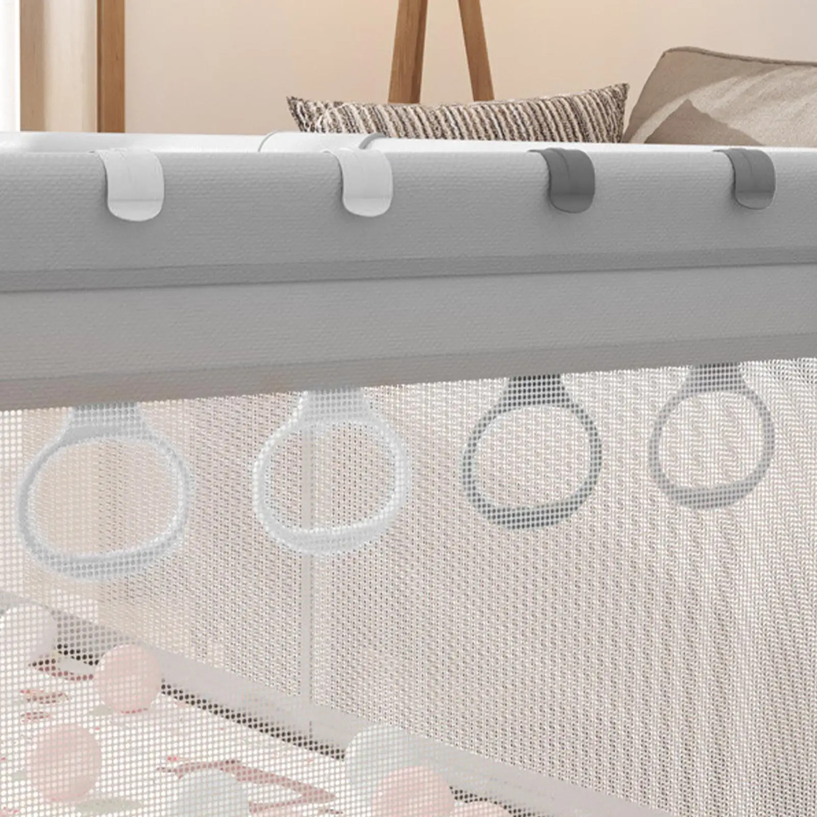 Baby Playpen Pull up Rings Baby Crib Pull up Rings Walking Exercise Aid Supplies for Kids Aged 6-36 Months Standing Assist