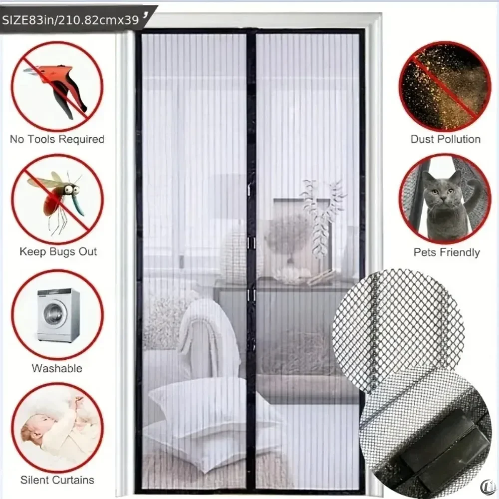 Mosquito Net Mosquito Net for Window Curtain Flipper Zero Magnetic Door Net Insect Screen Ecoflow Curtains Cover Home Garden