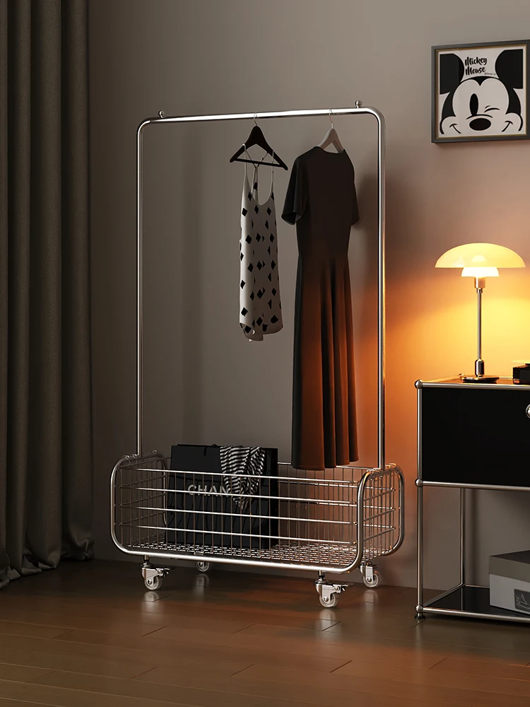 Hanger bedroom floor hanger clothing store home mobile light luxury senior bedroom coat rack storage shelves