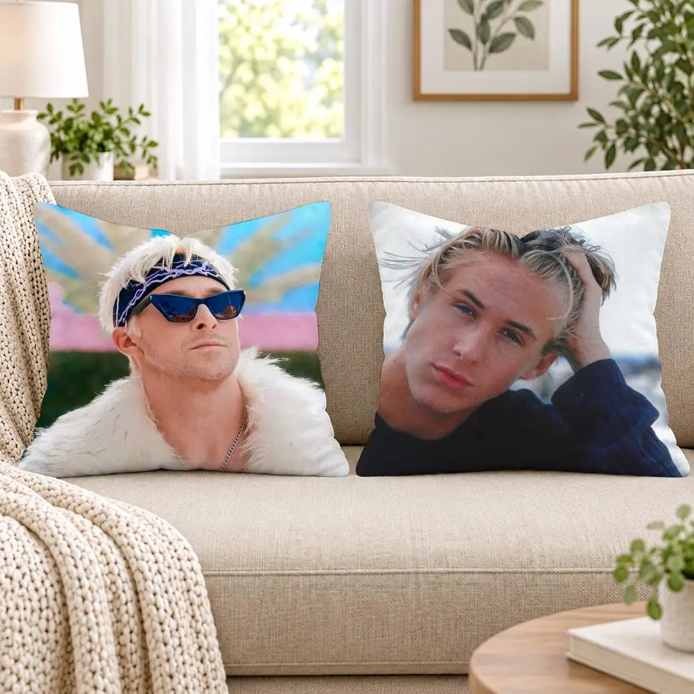 Singer R-Ryan Gosling Cushion Cover Short Plush Double-Sided Printing Sofa Bedroom Living Room Throw Pillow Cover Home Decor