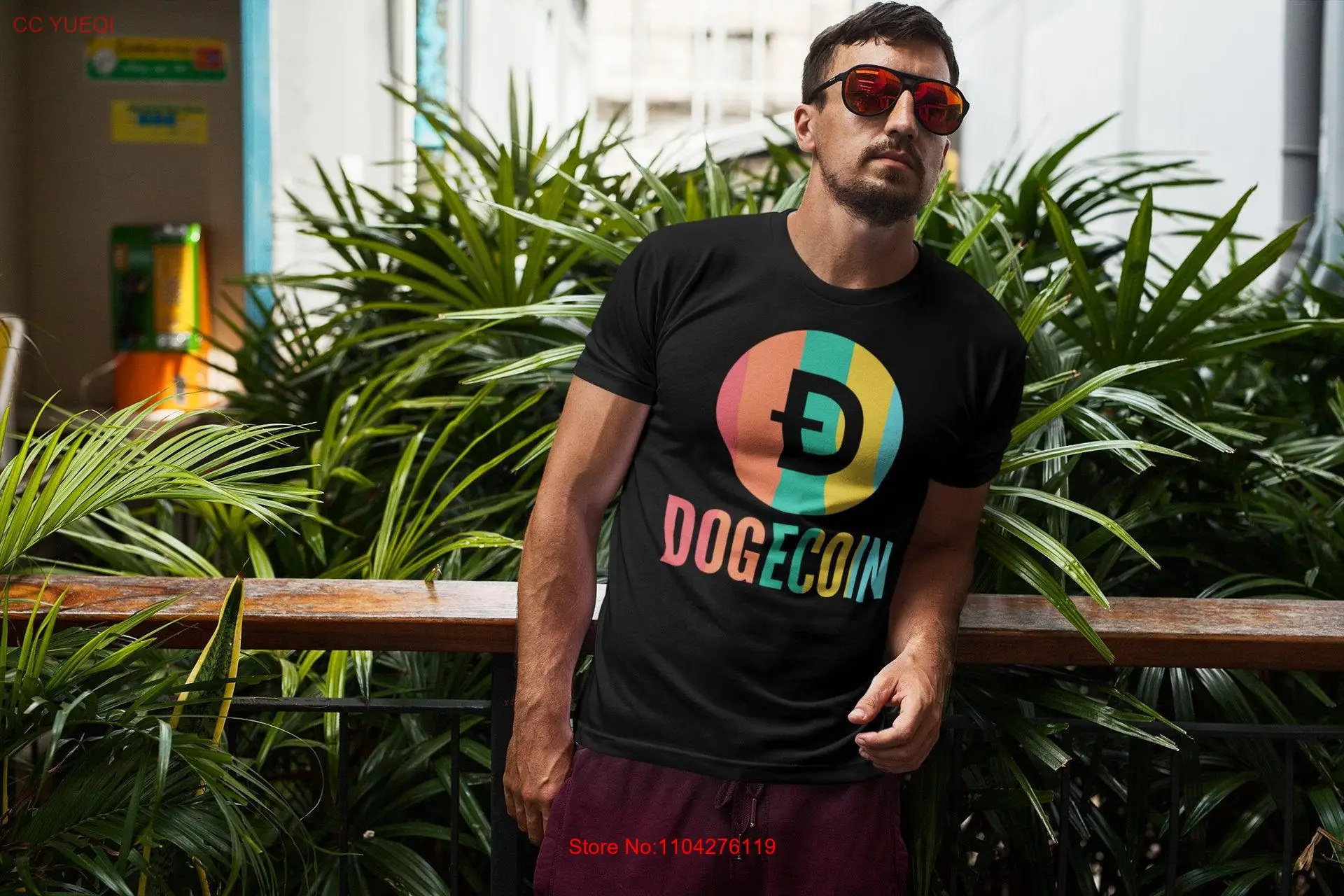 

Dogecoin Colors T Shirt Crypto DOGE Cryptocurrency unisex tee long or short sleeves