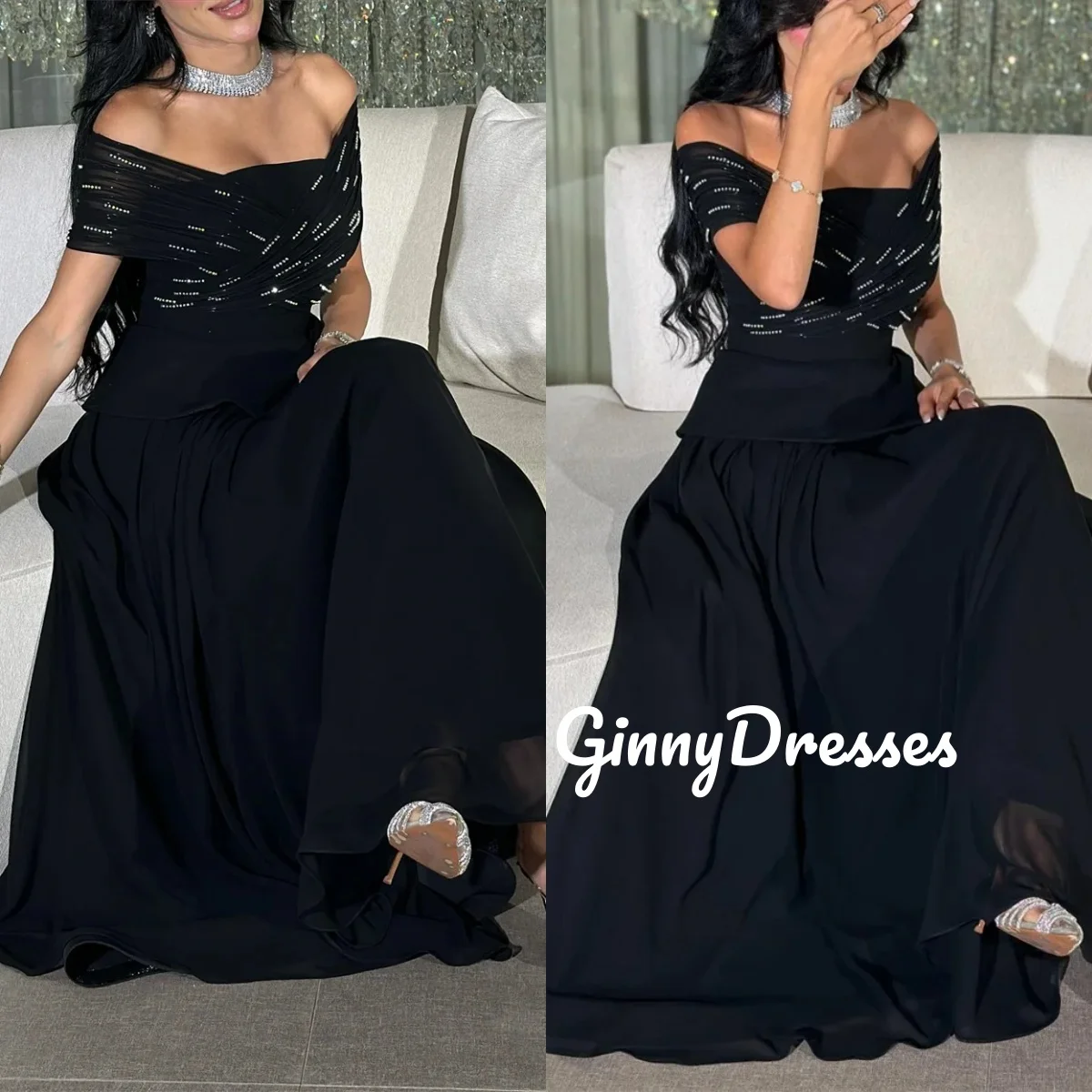 

Элегантные вечерние платья с открытыми плечами и вырезом для женщин, индивидуальные платья трапециевидной формы длиной до пола для выпускного вечера, молния с бисером Pro