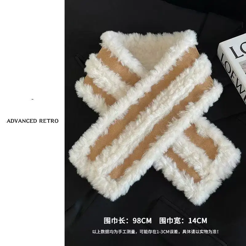 Neu Eingetroffenes Kunstfell Warmes Mützen-Schal-Handschuh-Set Grau Stilvoll Modisch Mehrteiliges Set – Detail 8