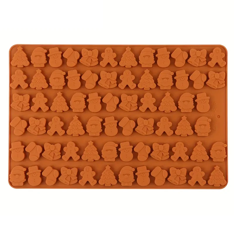

Рождественские силиконовые формы Мини-формы с 72 полостями в форме рождественской елки Санта-Клаус Пряничный человечек в форме колокольчика Форма для выпечки