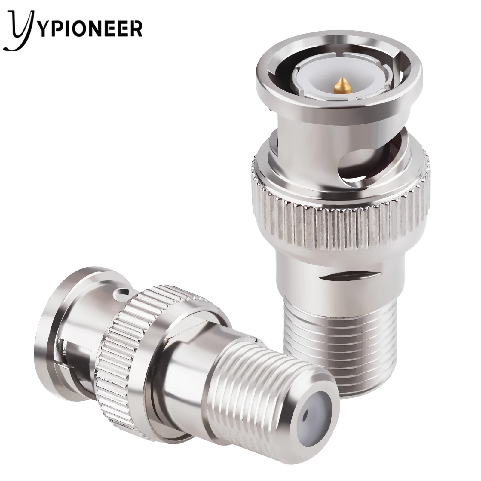 YPioneer C20122 1 Pack F to BNC Connector BNC Male to F Female RF Coax Coaxial 75 Ohm RG6 RG59 Connector Coupler Converter