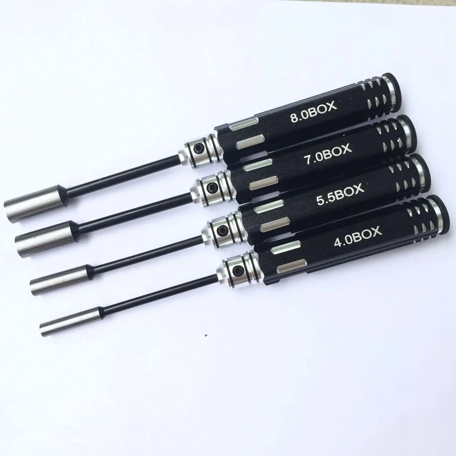 Multipurpose Hex Screwdriver 4.0/5.5/7.0/8.0 Socket Set Screw 4Pcs Hexagon Nut Socket for RC Quadcopters Helicopter