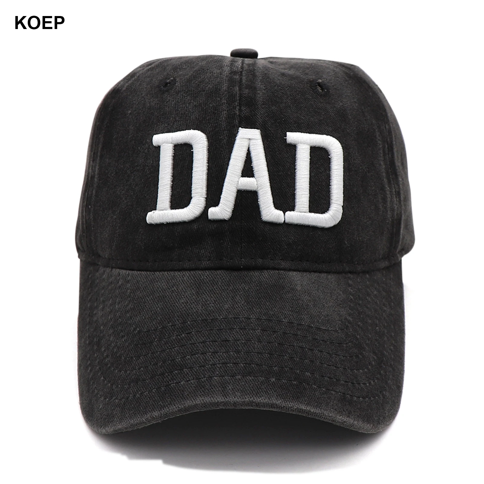 KOEP MOEDER En VADER Baseball Cap Vissen Caps Mannen Outdoor Vrouwen Gewassen En Versleten Zwangerschap Aankondiging Hoeden 3D Borduren