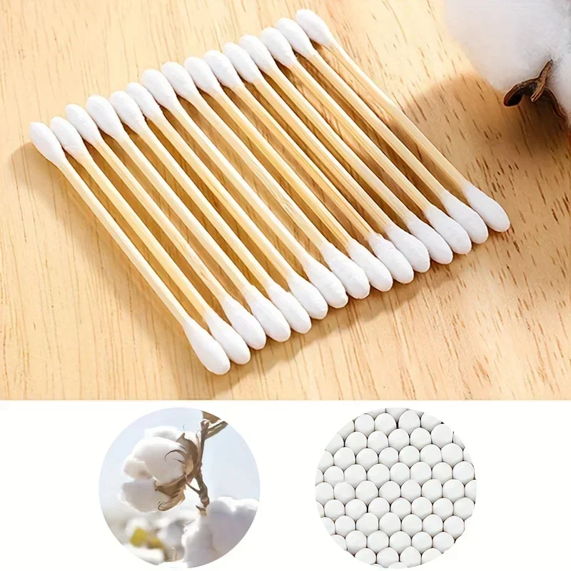 1/3/10 Packs Double Ended Cotton Swabs Makeup Removal Ear Digging Hygiene Cleaning Cotton Swabs Disposable Round Head Cleaning
