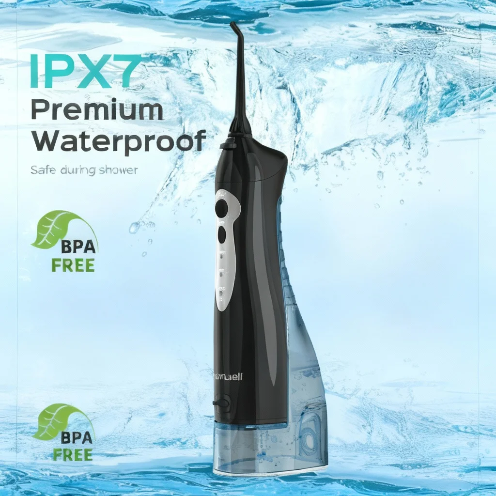 

Cordless Water Flosser with Elegant Packaging for Teeth, Braces, Gums Care Easy to Use, Rechargeable, Waterproof Portable Travel