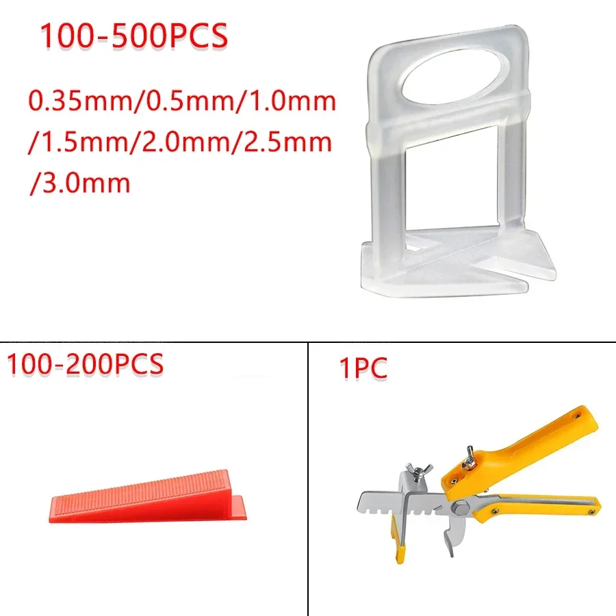 Imagem -06 - Sistema de Nivelamento de Telha Colocação Cunhas Nível Espaçadores de Alinhamento Localizador de Nivelador Parede de Pisos 035 Mm30 mm 100501 Pcs