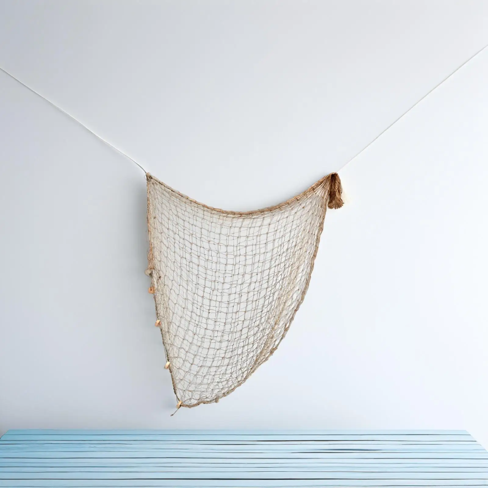 Mediterranean Style Decorative Fish Net 200cmx100cm Light Cotton Rope Wall Hanging Home Party Hotel Cafe Restaurant