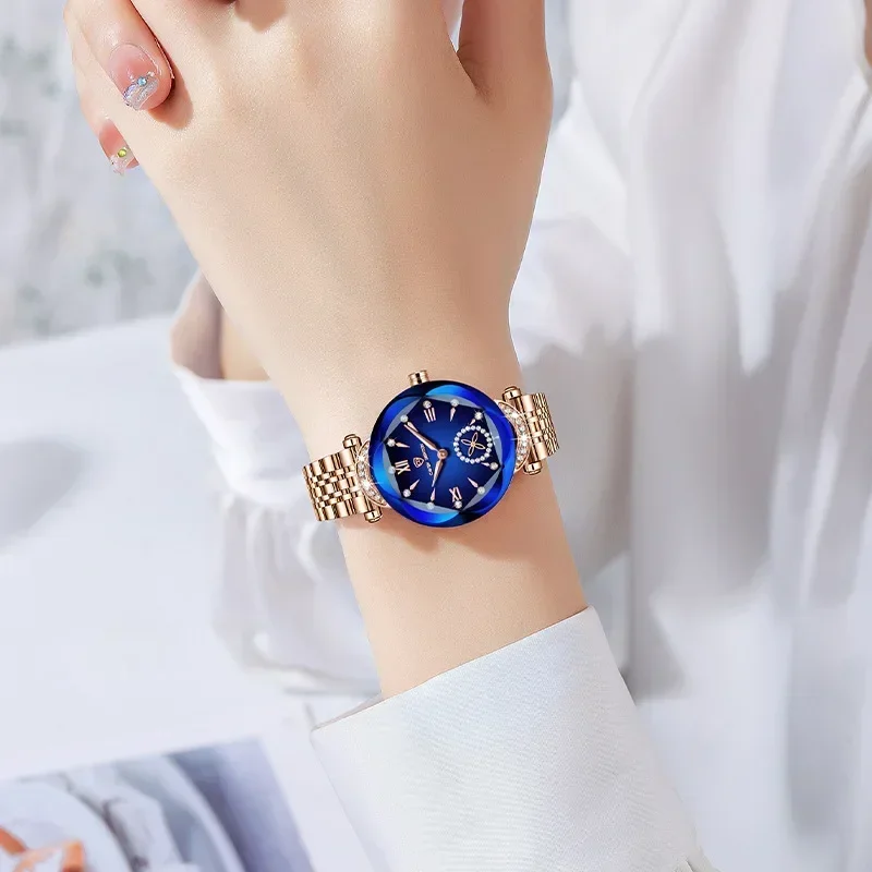 2024 Nieuwe Dames Waterdichte Stalen Band Mode Quartz Horloge Het Beste Cadeau Voor Studenten