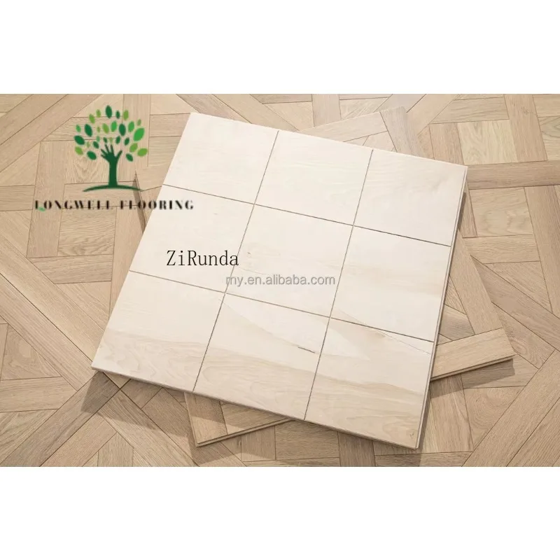 نسخة مخصصة من أرضية خشبية صلبة من خشب البلوط الأبيض الحديثة من الدرجة ABC أرضية خشبية داخلية