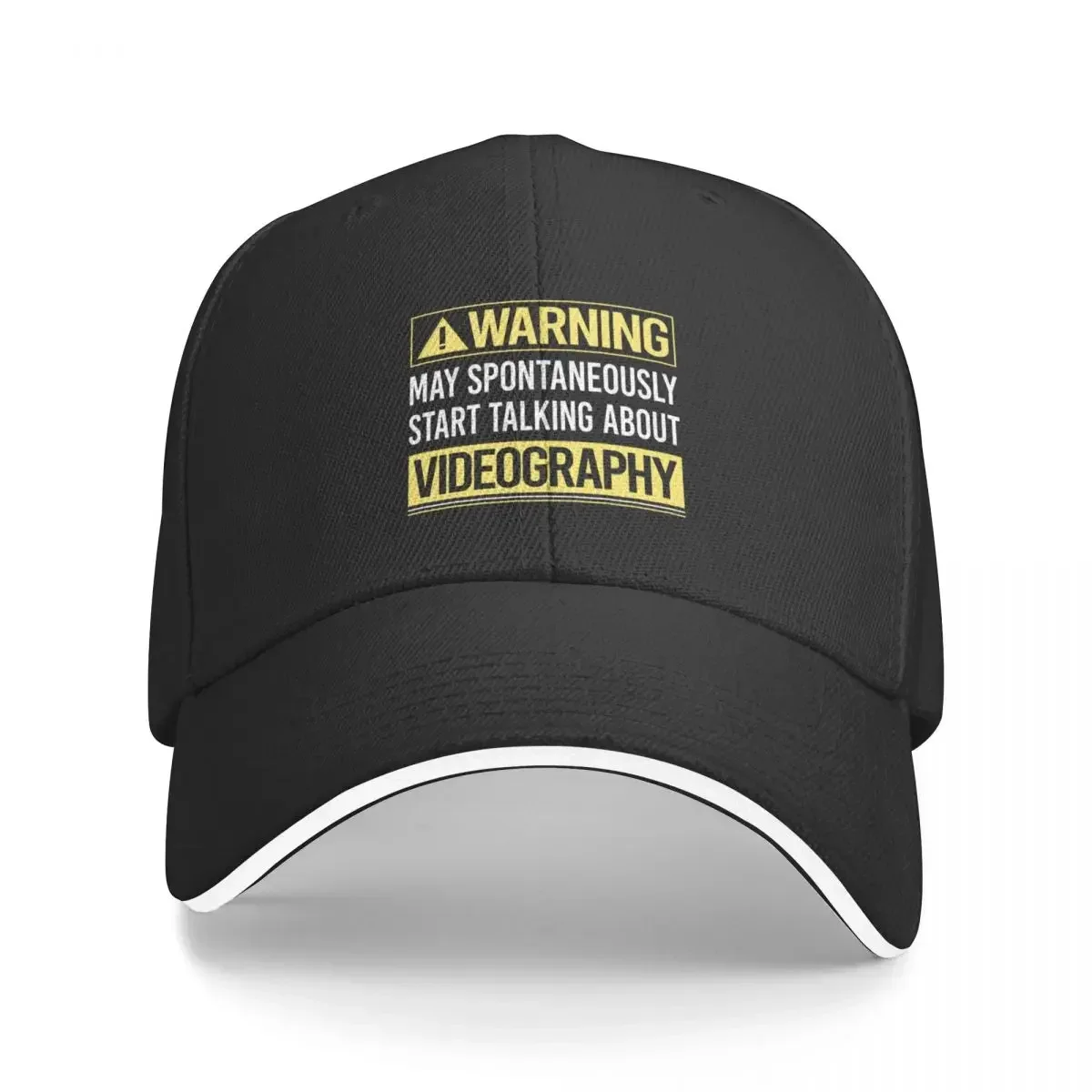 

Warning About Videography Videographer Baseball Cap Visor tea Hat Mens Caps Women's