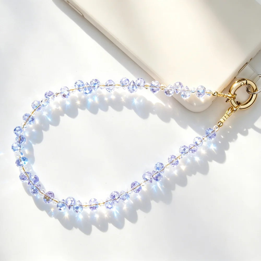 

MQIQI for Phone Charms Crystal Lanyard Cell Phone Pendant Strap Wrist Charm Phone Strap Lanyard Anti-Loss for Keychains Handbag