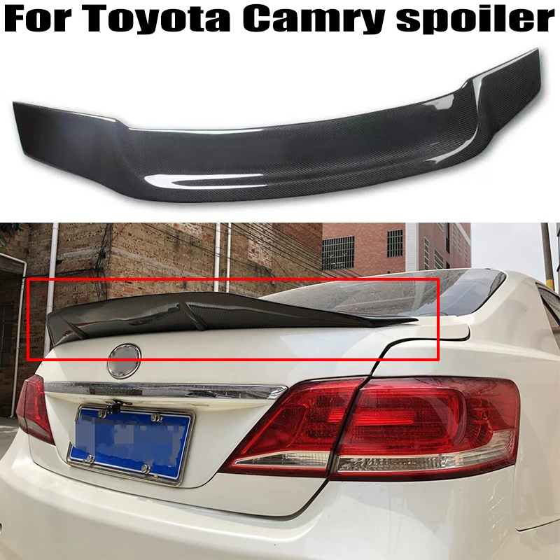 

For Toyota Camry Sedan spoiler 2008 2009 2010 2011 High Quality FRP/Real Carbon fibre Car Rear trunk cover wings spoiler Airfoil