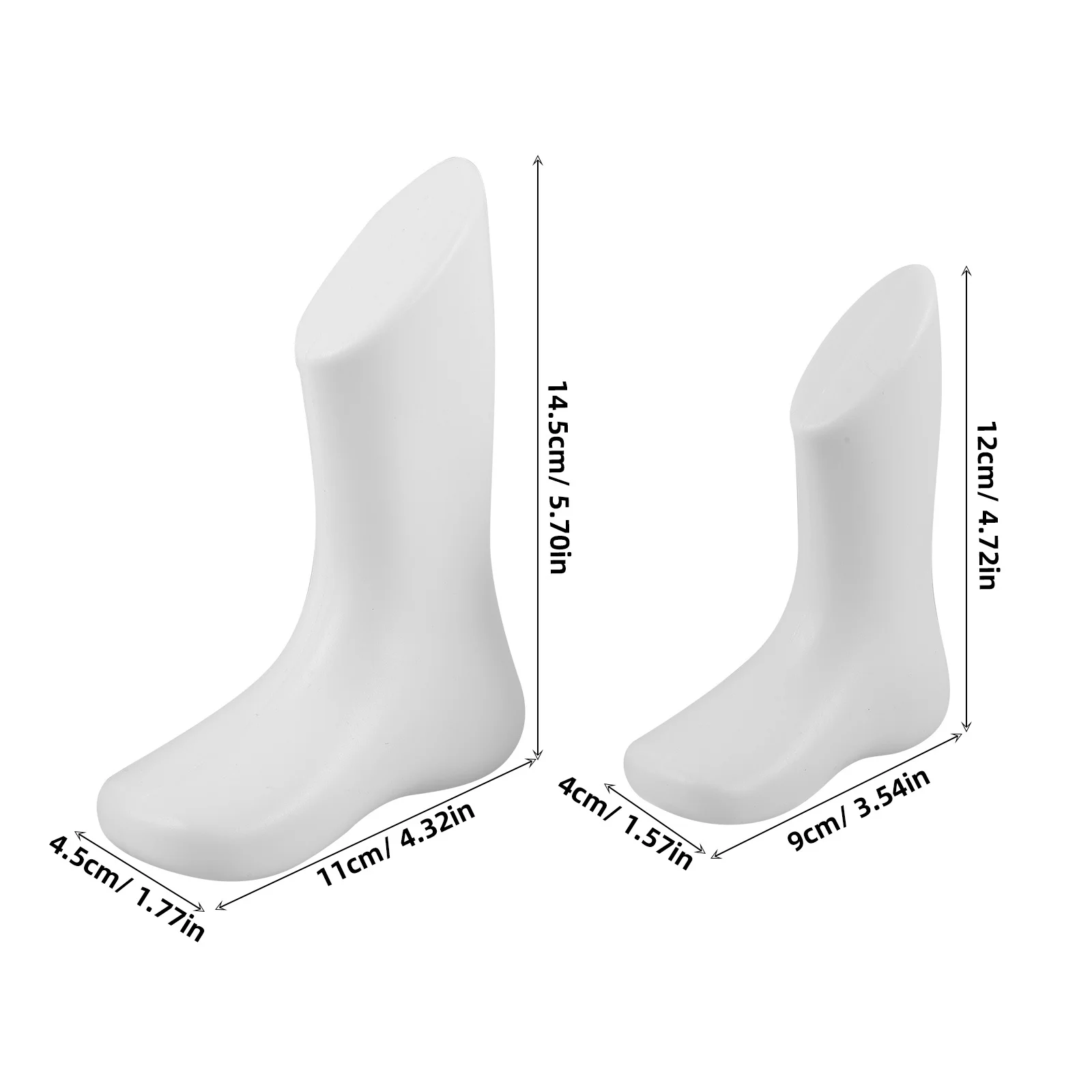 4 قطع عارضة أزياء للأطفال نموذج قدم جورب القدم عرض العفن لعرض الأحذية #4