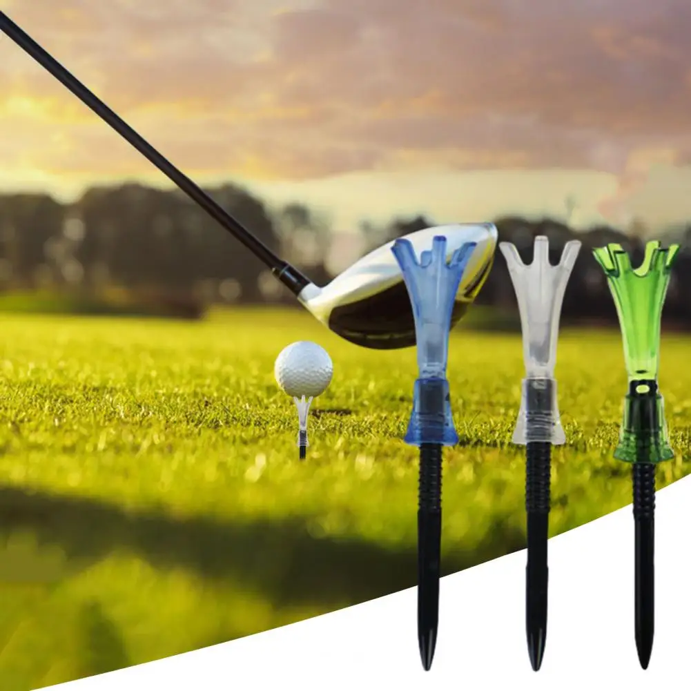 Plastic Golf Tees Golf Training Tool Set with Rotating Spikes Adjustable Heel Height Tee Equipment for Performance Accuracy