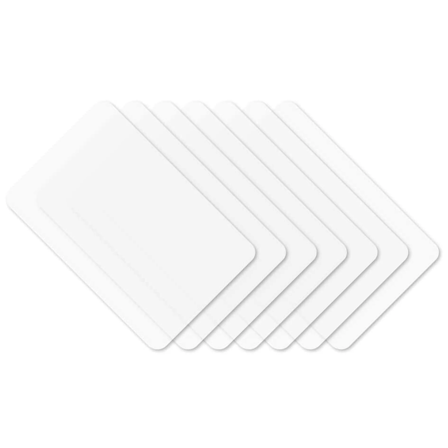 Set of 8 Transparent Place Mats Washable White Dining Table Place Mat Plastic Non-Slip Anti-Fouling Heat Resistant