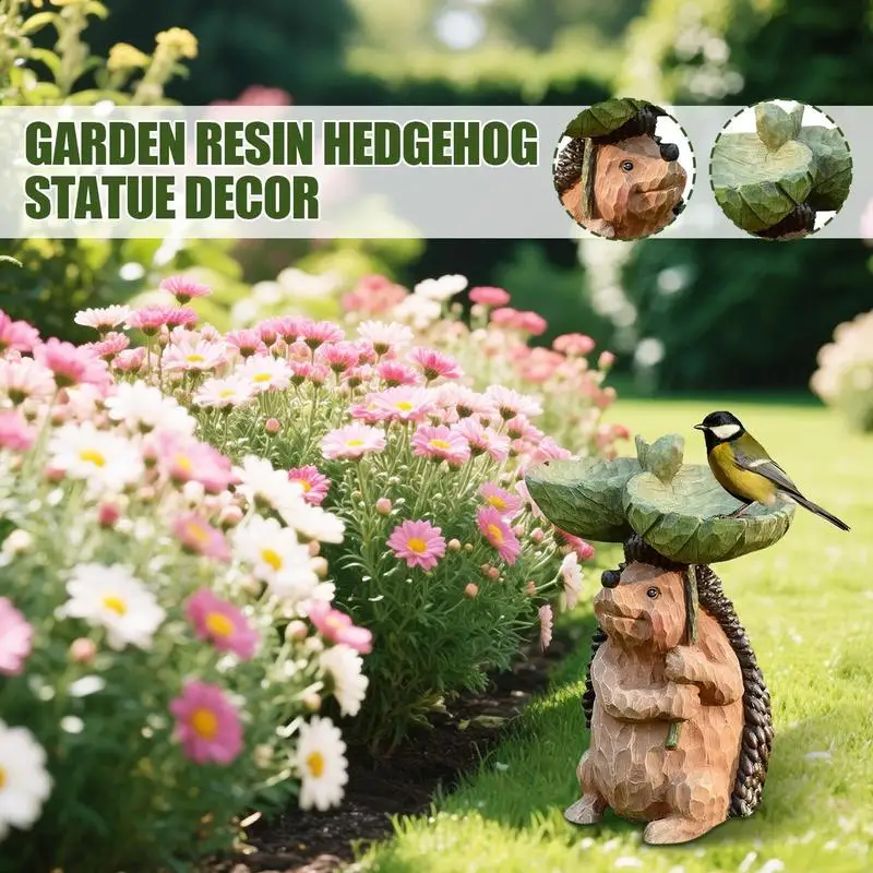 حديقة القنفذ تمثال حمام الطيور الحيوان القنفذ تمثال الطيور حمام السلطانية الراتنج المشهد النحت للخارجية ساحة الحديقة الفناء #2