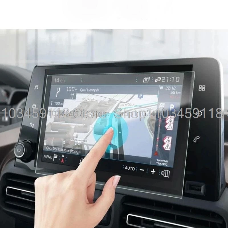 Tempered glass Screen protector film For Peugeot Rifter 2019 2020 Car GPS navigation Auto Interior Anti-scratch Film Fittings