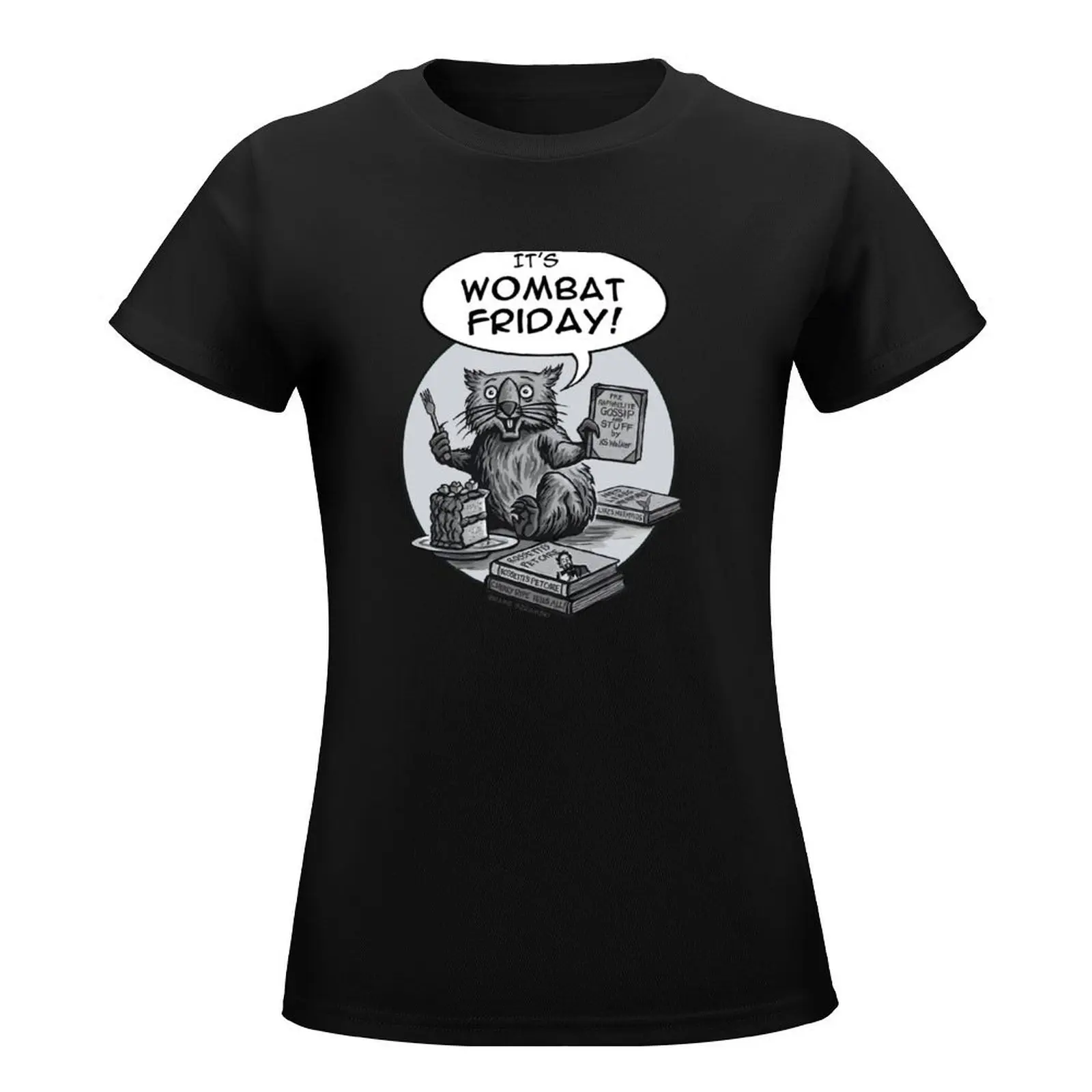 It's Wombat Friday! T-Shirt summer clothes plus size tops hippie clothes Female clothing Woman clothes