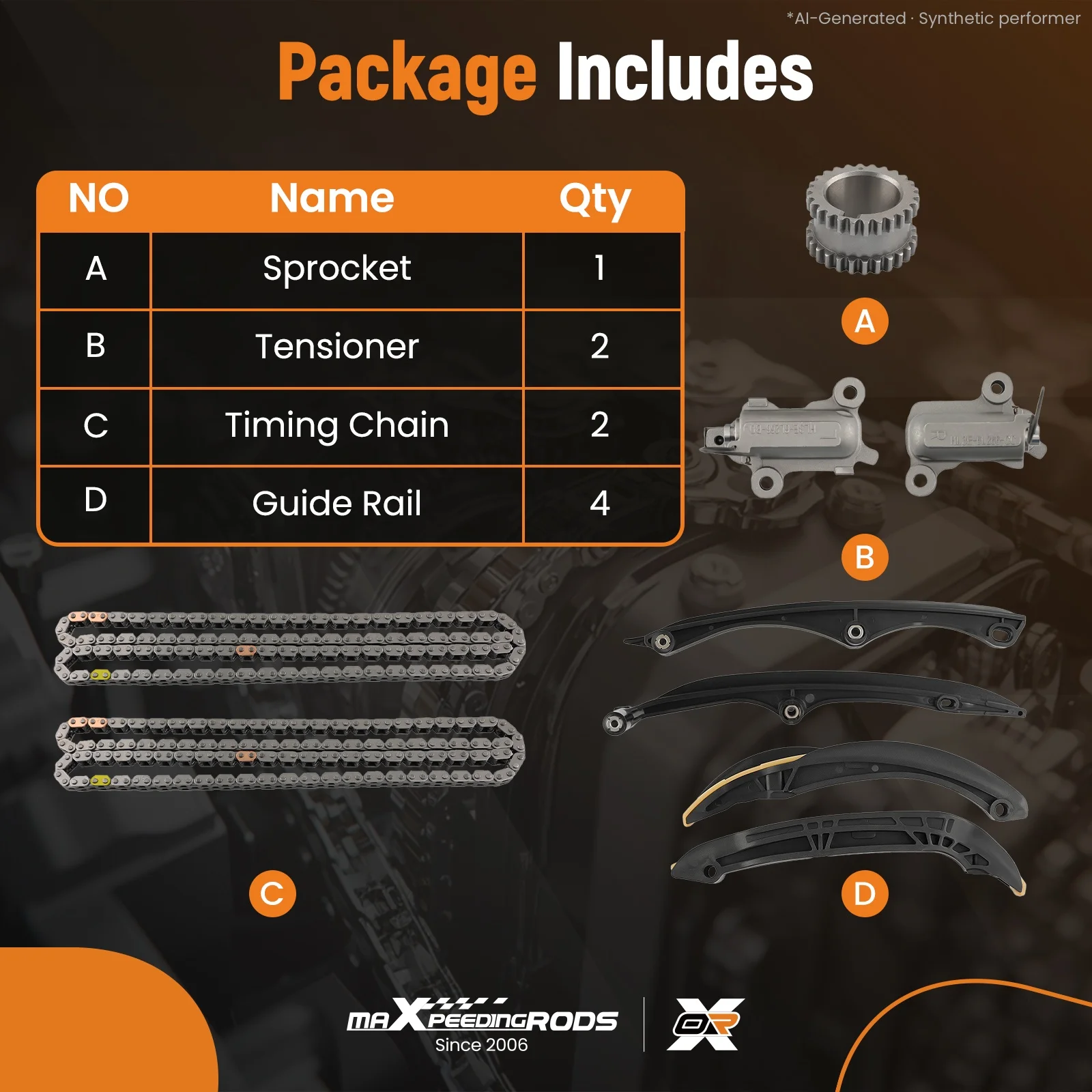 Timing Chain Tensioner Kit For Ford F150 Expedition Lincoln Navigator 3.5L 17-21