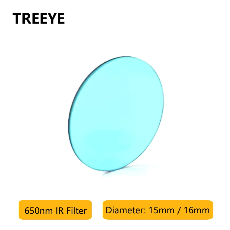 

Round 650nm IR Filter Diameter= 15mm / 16mm Thickness=0.55mm Cut Off Infared Wavelength for camera lens spare parts accessories