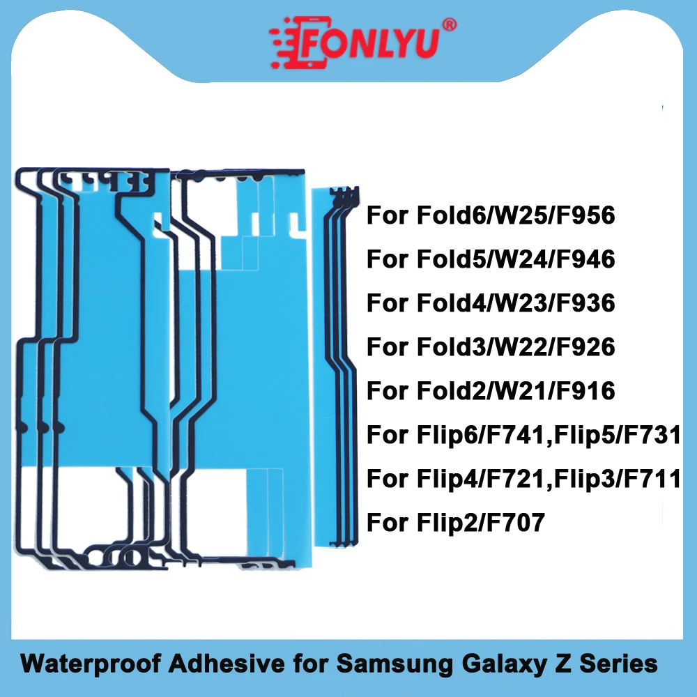 

FONLYU 10 Sets Back Glass Cover Adhesive For Samsung Galaxy Z Fold7 6 Fold5 Flip6 Flip5 F936 LCD Front Sticker Inner Screen Tape