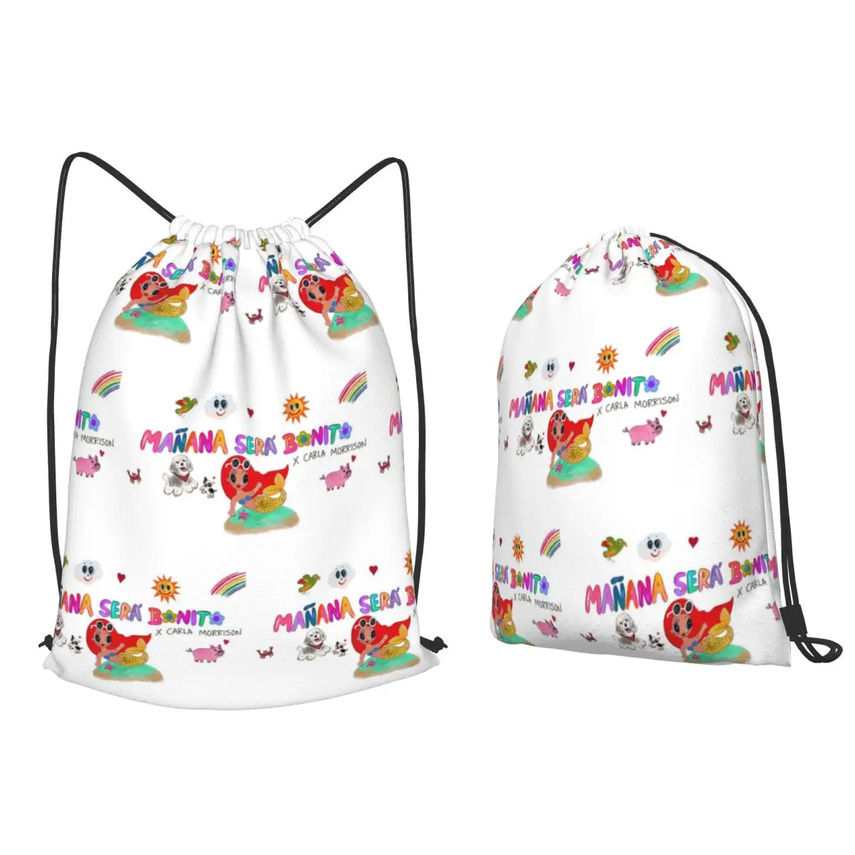 

Karol G Manana Sera Bonito Backpacks Multi-function Drawstring Bags Storage Bag Book Bags for Man Woman Students