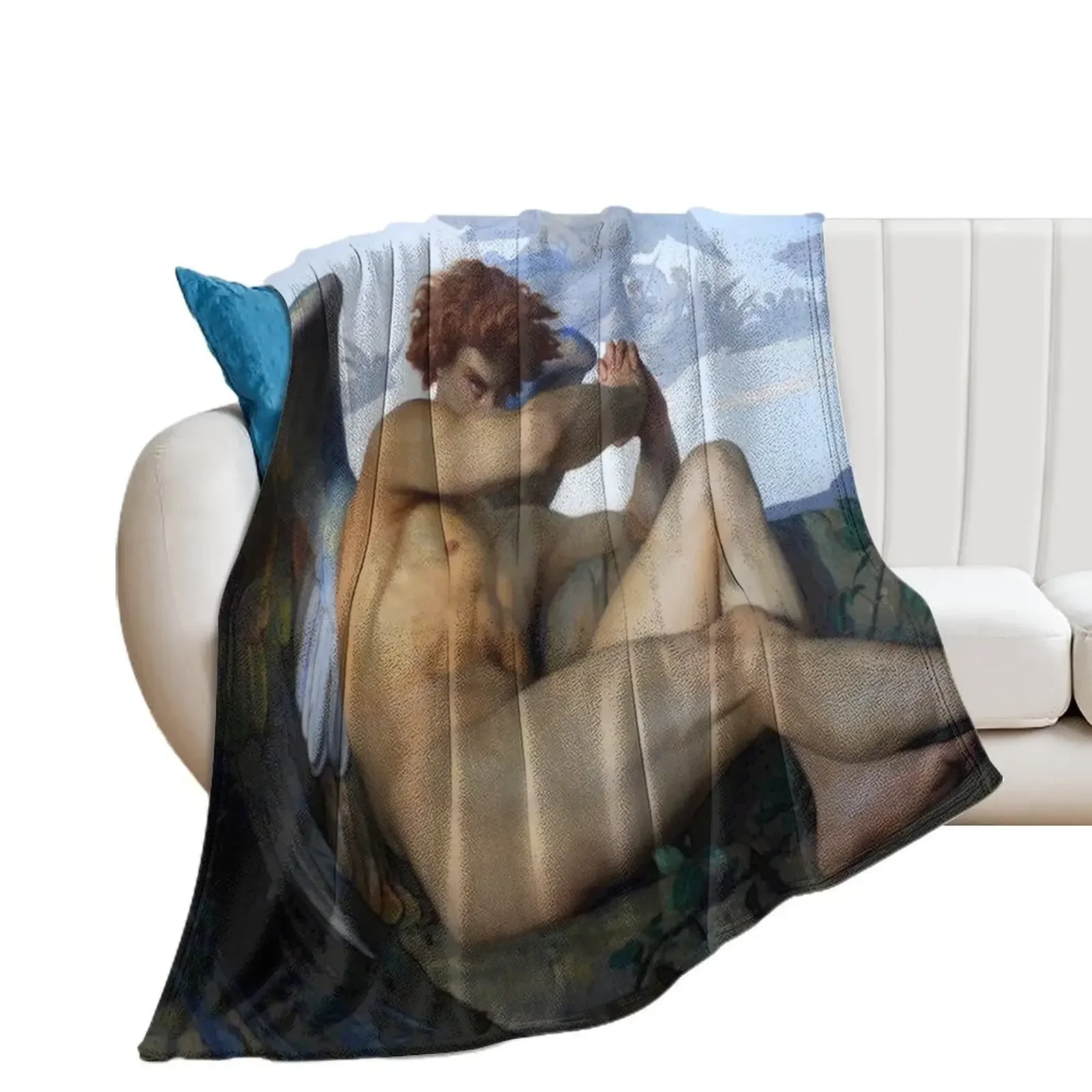 

FALLEN ANGEL - ALEXANDRE CABANEL Throw Blanket Large Picnic for babies Blankets