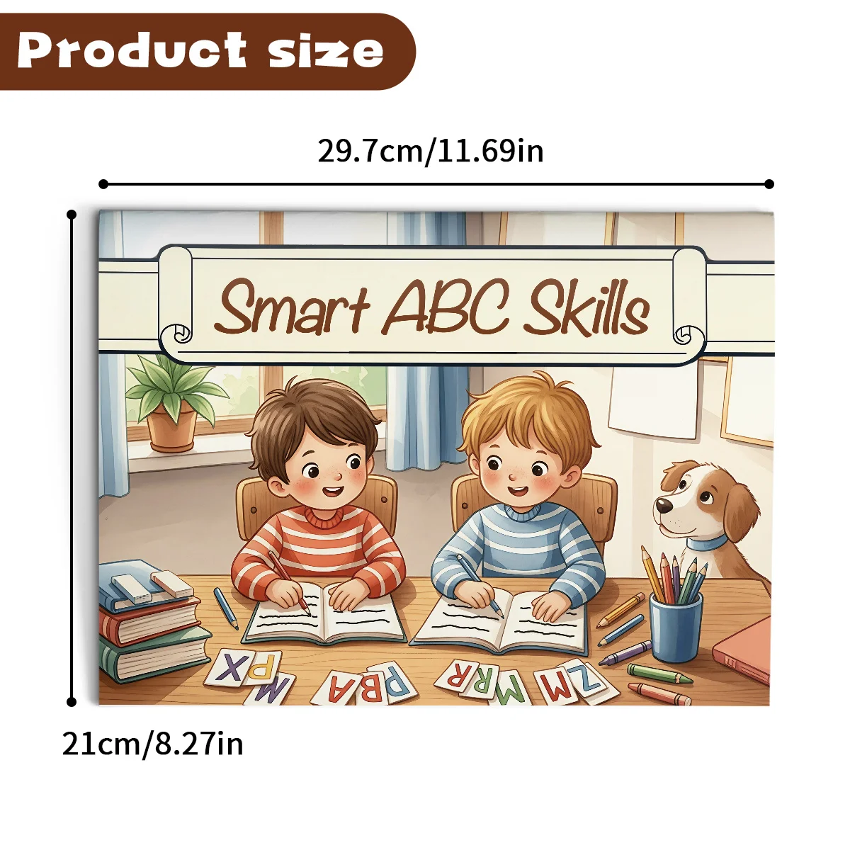 Smart ABC Skills Learning Book for Kids Workbook to Learn Alphabet Letters Words and Writing Practice Build Vocabulary Spelling