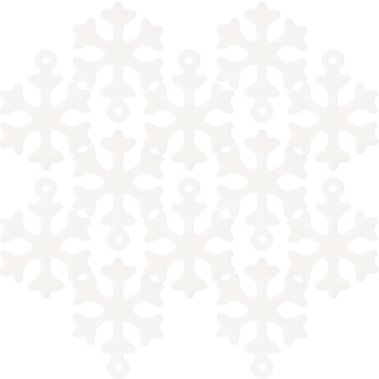 

100Pcs Snowflake Earrings Bracelet Necklace Pendants White Jewelry Making Charms Resin Snowflake Accessories